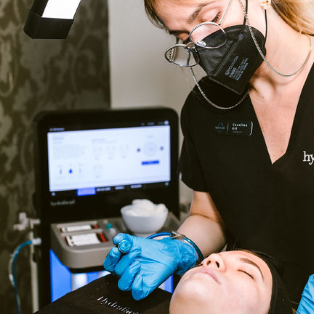 HydraFacial treatment in progress